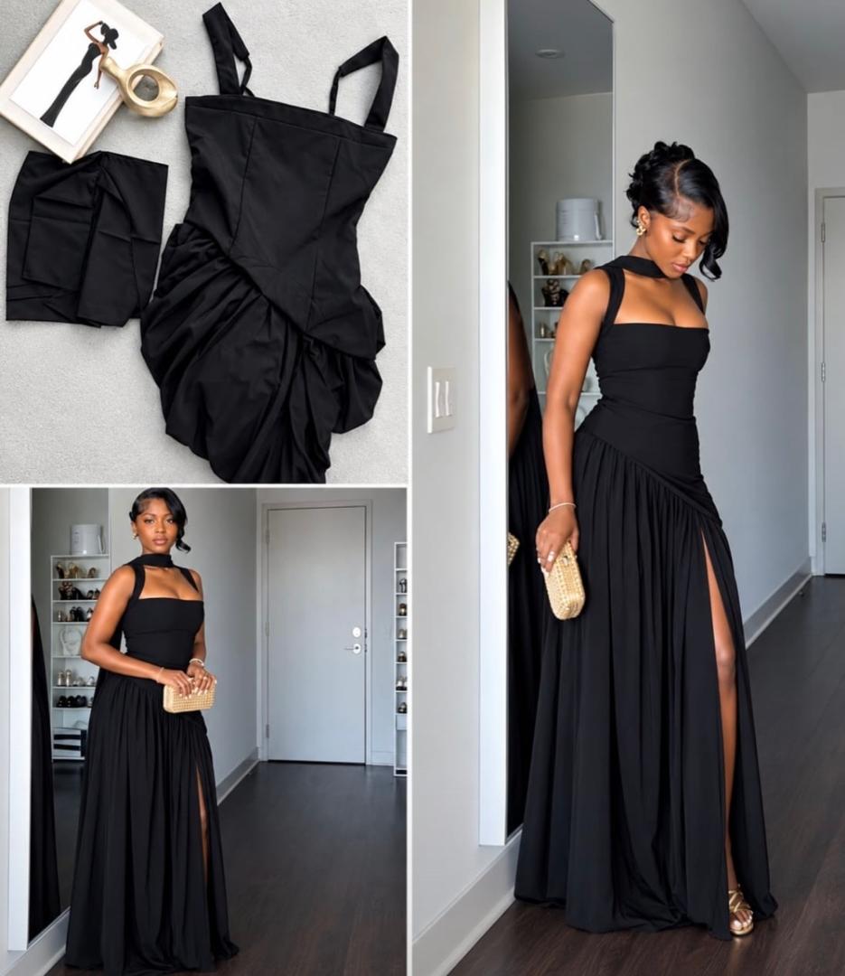 Asymmetric Corset Gown