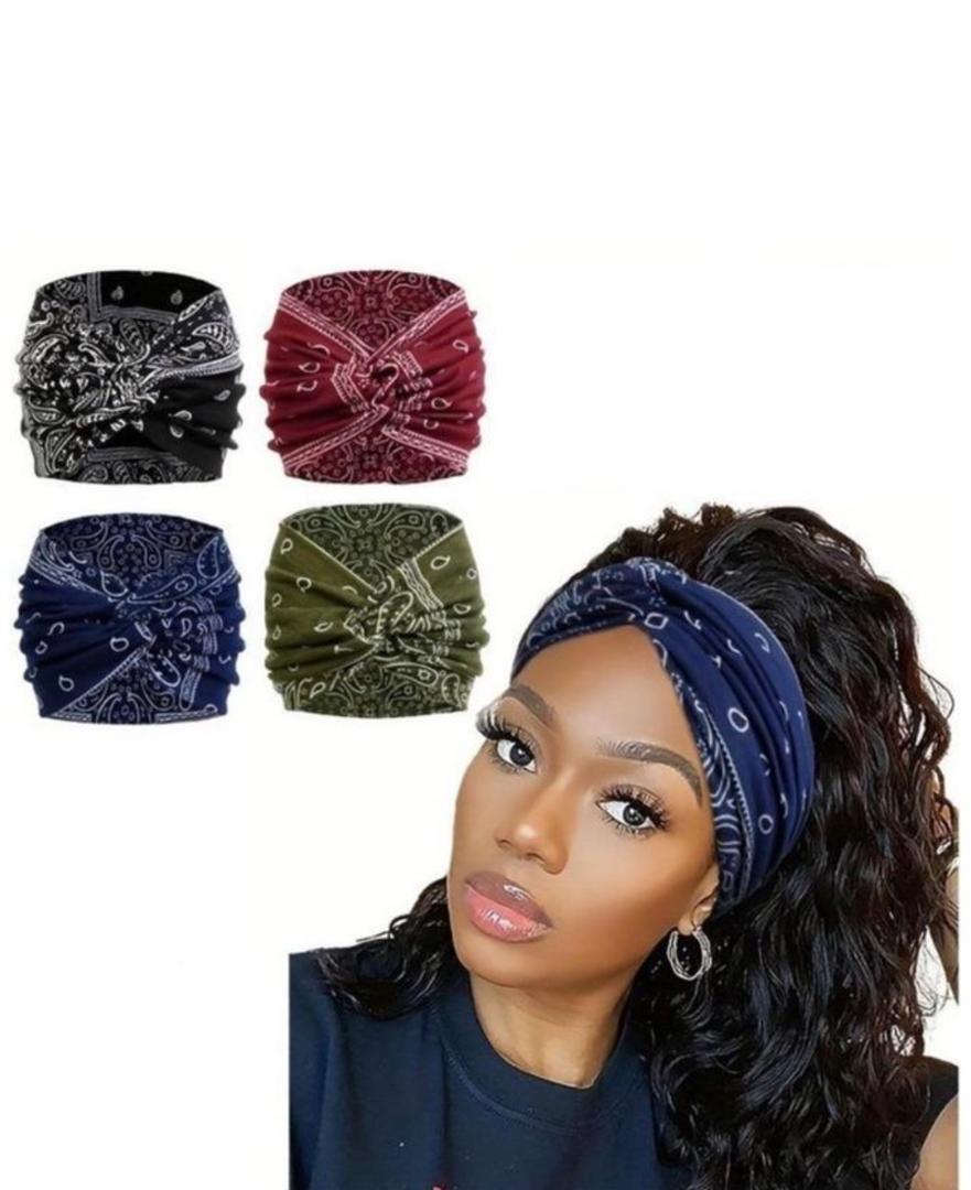 Bandana Print Twist Headbands