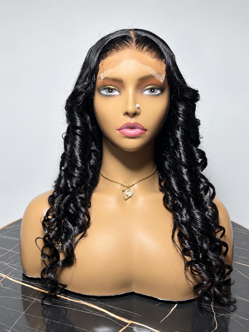 Black Loose Curl Lace Front Wig