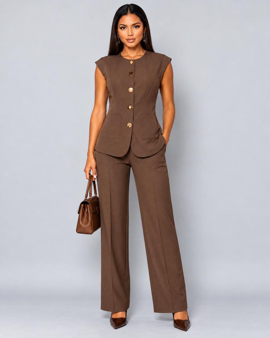 Sleeveless Trouser Set