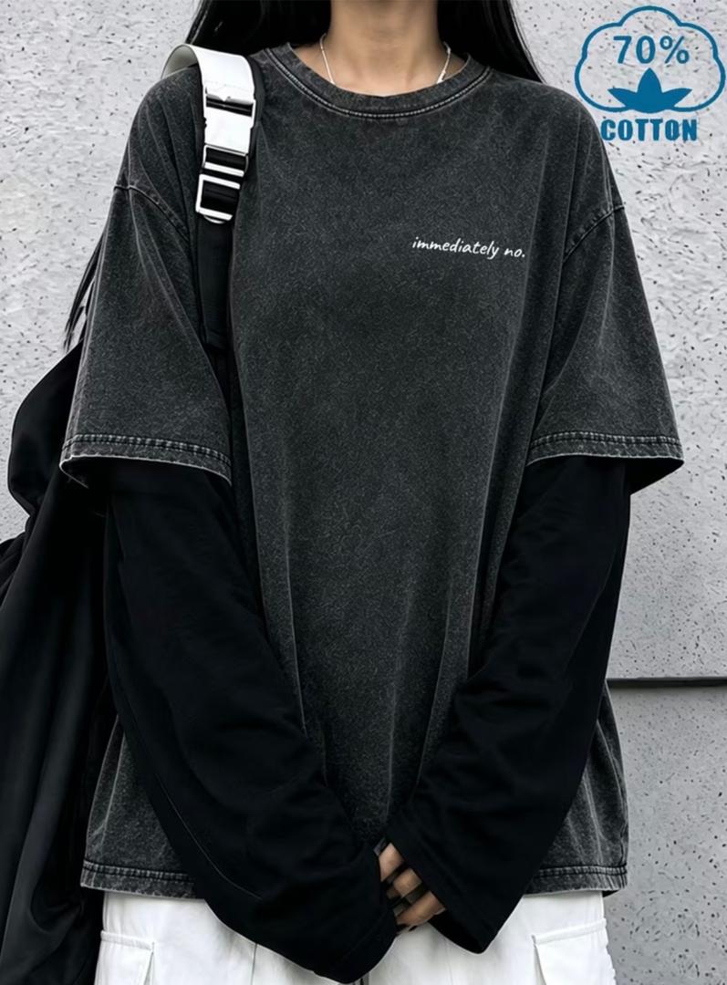 Layered Sleeve Oversized T-Shirt