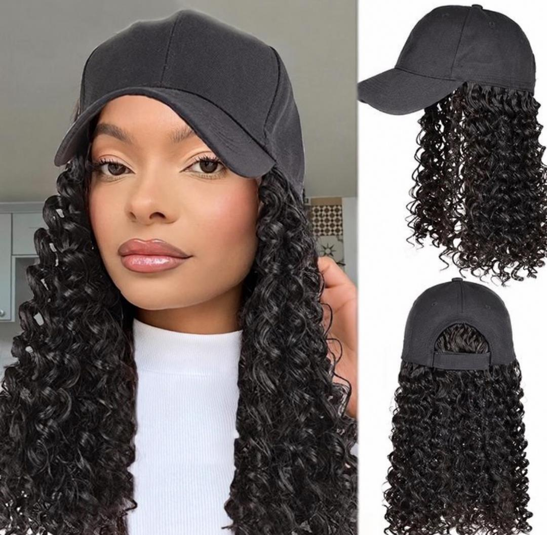 Curly Hair Baseball Cap Wig