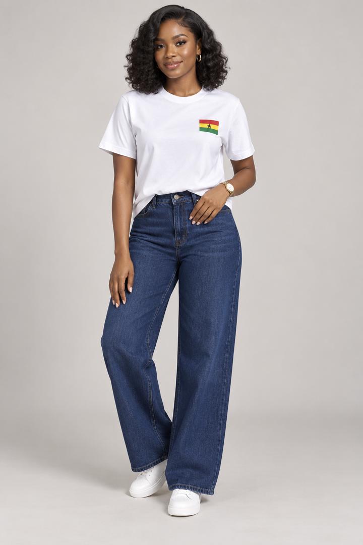 Ghana Flag White T-Shirt