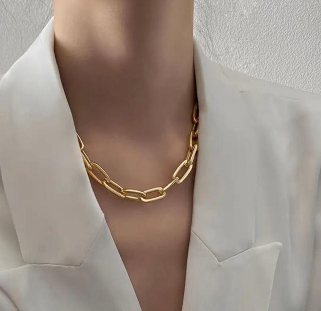 Gold Link Chain Necklace