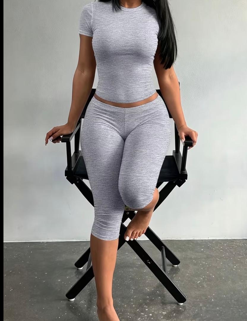 Grey Fitted Lounge Set