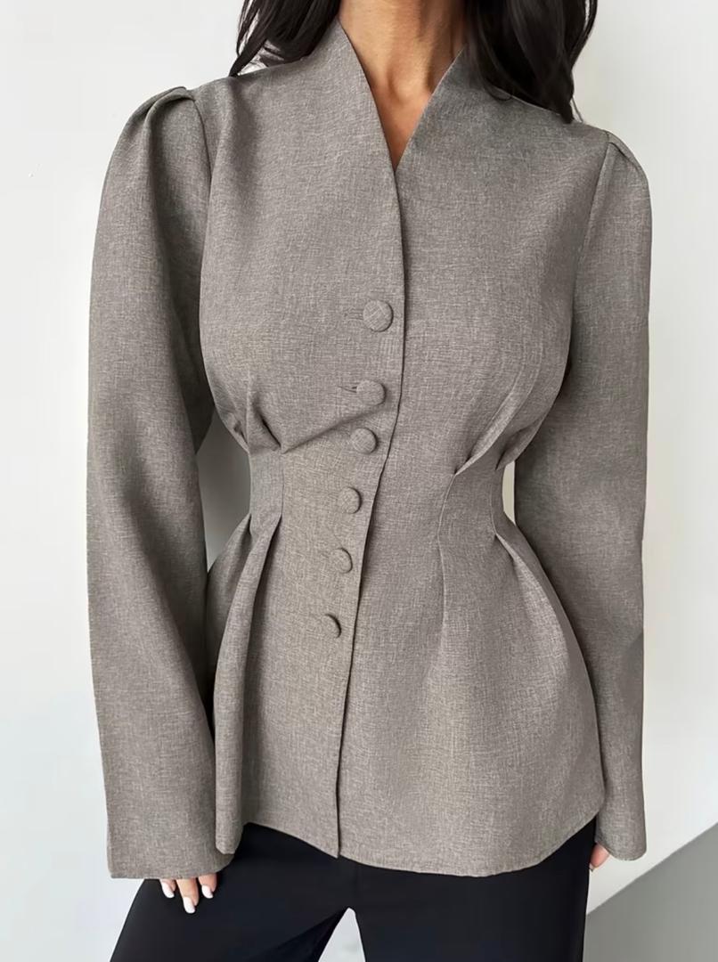Sculpted Waist Blazer