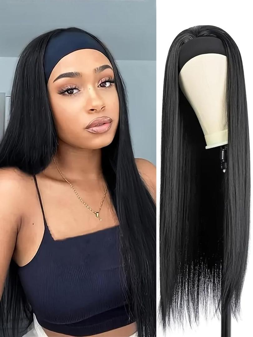 Long Straight Headband Wig