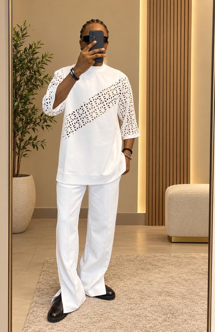 Men's Laser Cut Two Piece Set