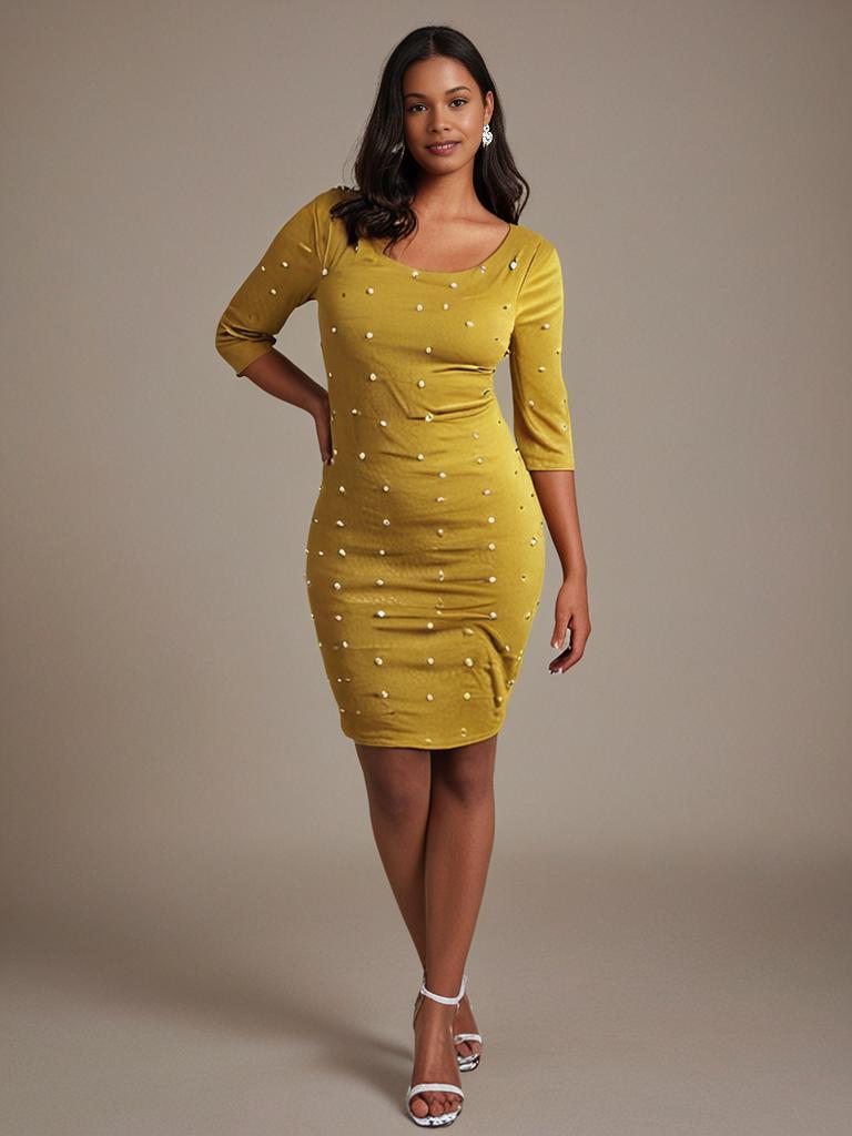 Velvet Pearl Bodycon Dress