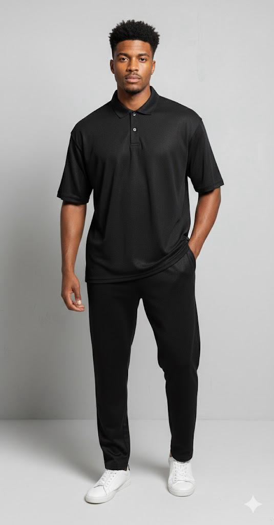 Men;s Two-Pieces Textured Shirt and Pants