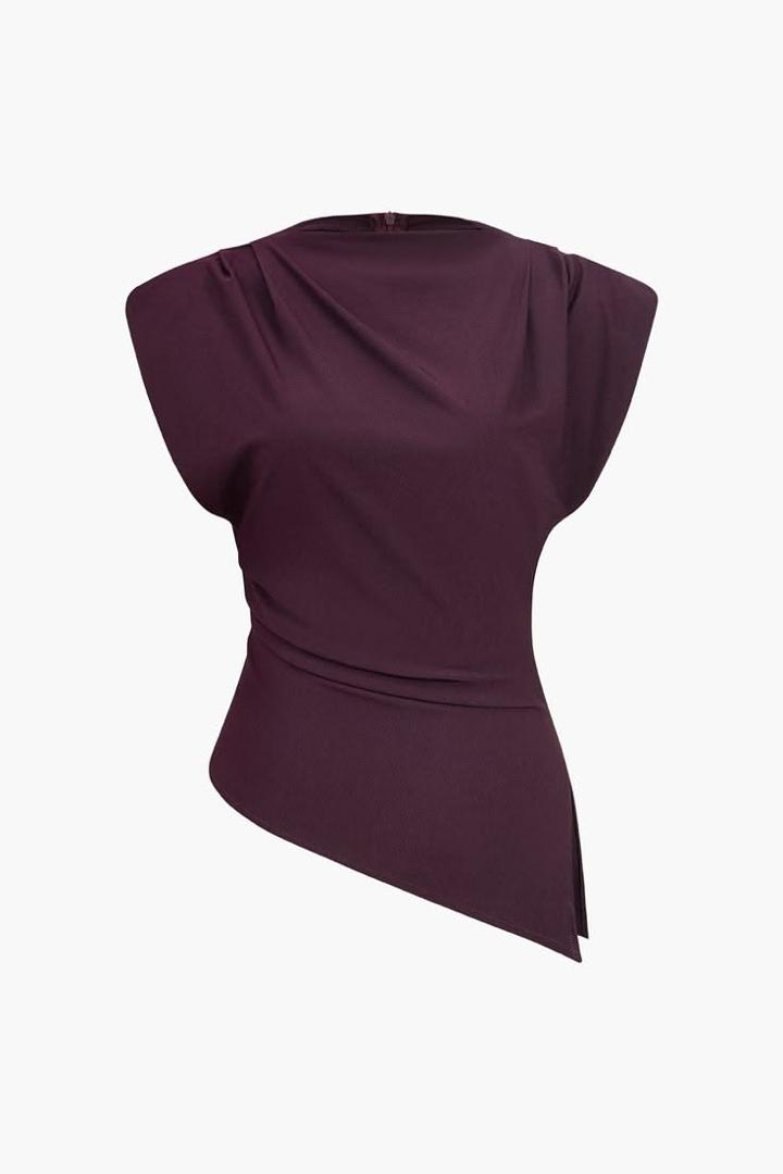 Women’s High-Neck Cut-Edge Top