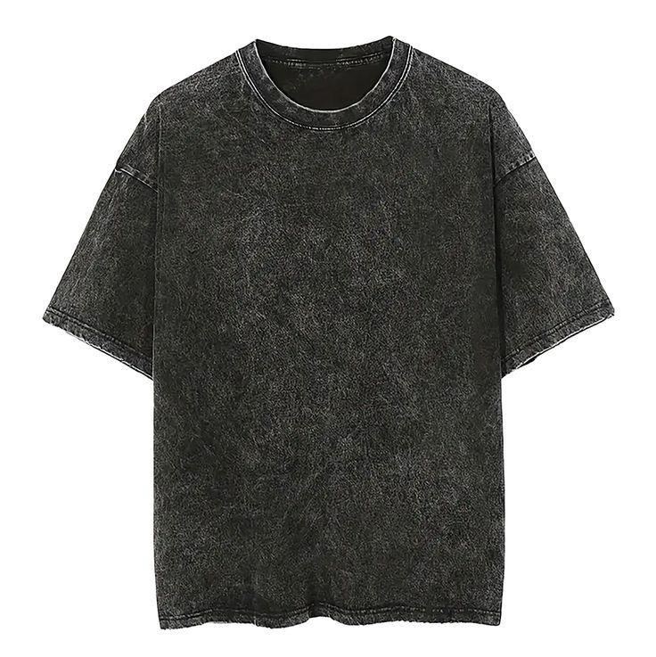Unisex Acid-Wash Plain T-Shirt