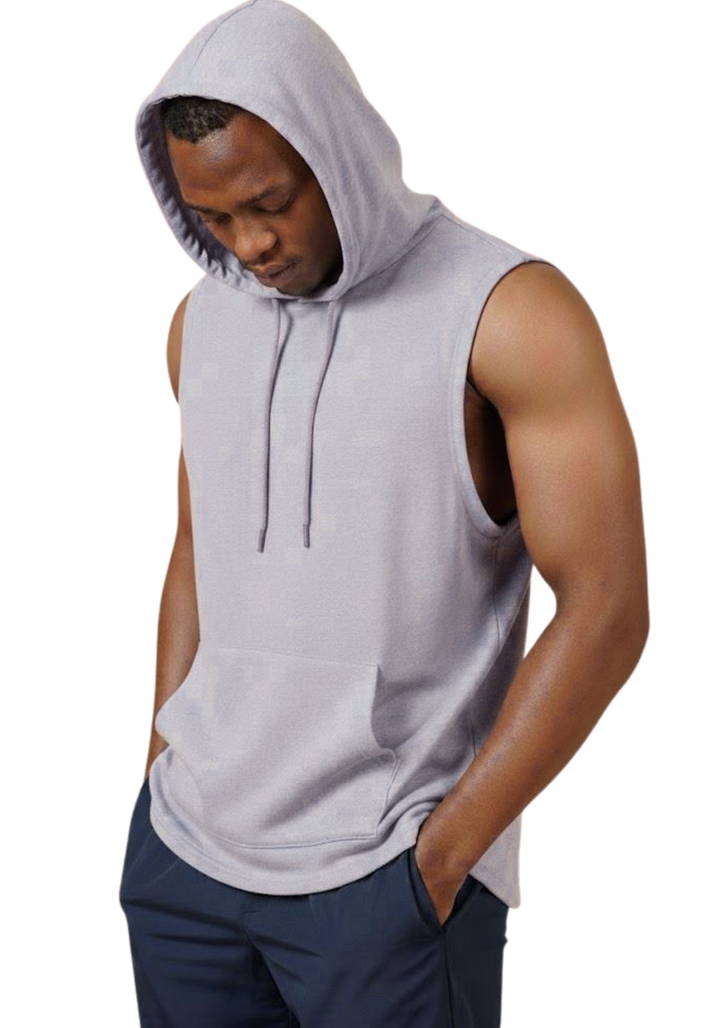 Men's Sleeveless Cotton Hoodie