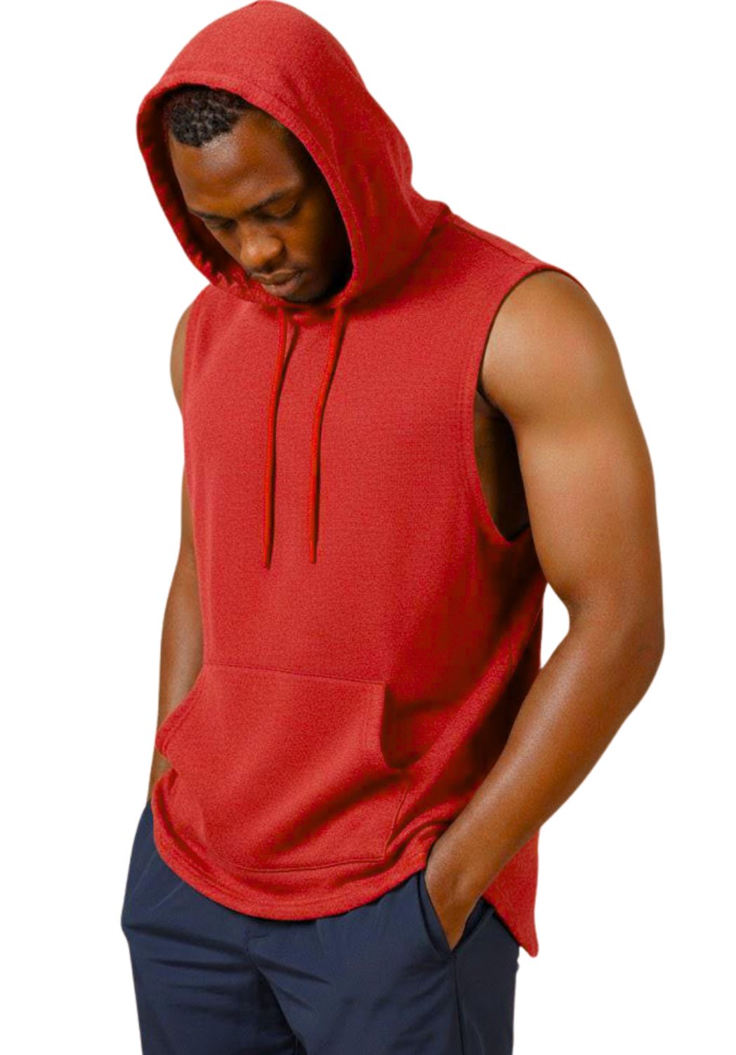 Men's Sleeveless Cotton Hoodie