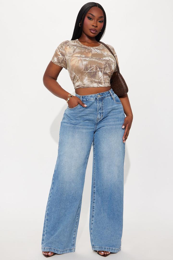Wide-Leg Denim Jeans