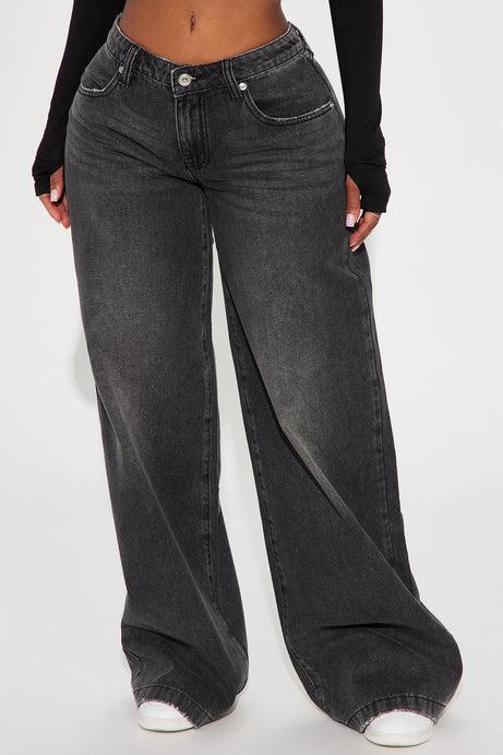 Wide-Leg Denim Jeans