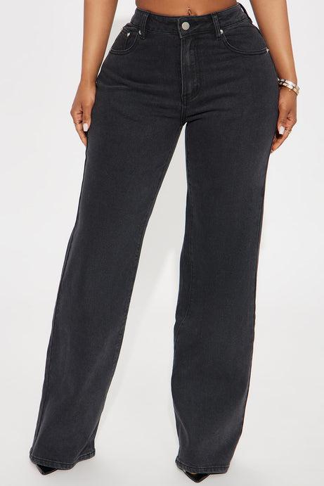 Wide-Leg Denim Jeans