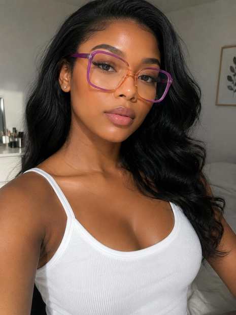 Oversized Purple Sunglasses