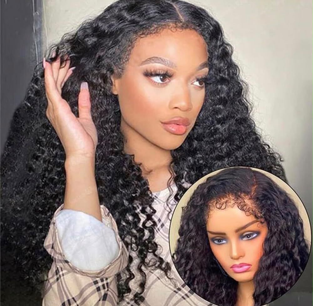 14" Jerry Wet Curls 4C Kinky Edge Hairline Wig