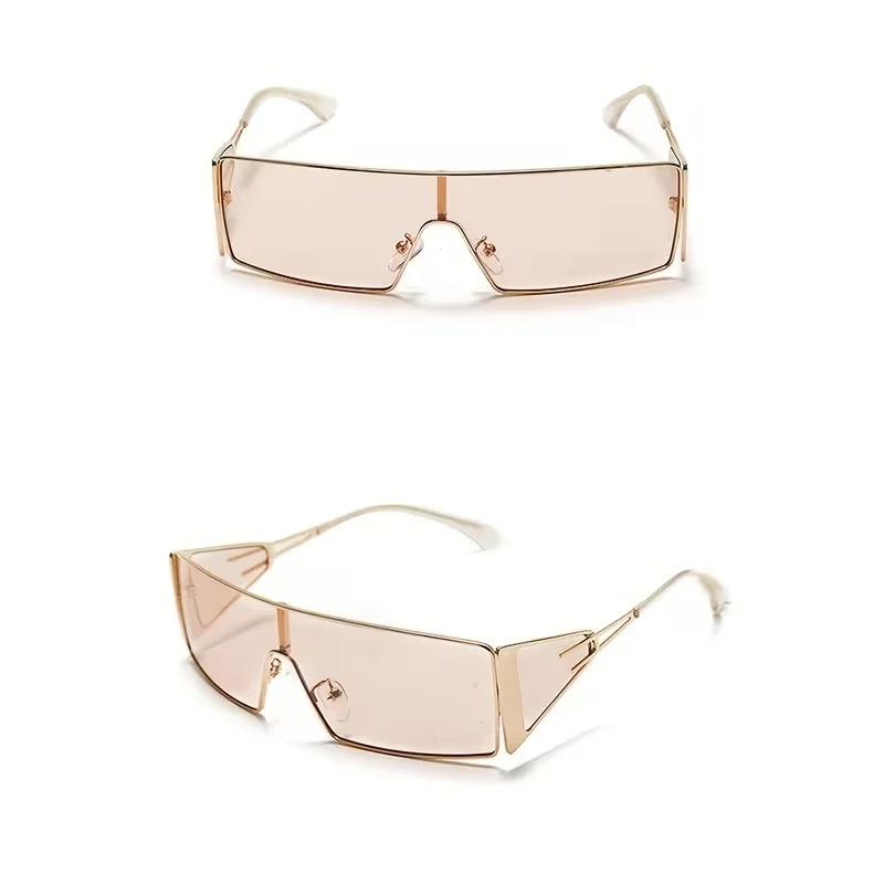 Rimless Pink Shield Glasses