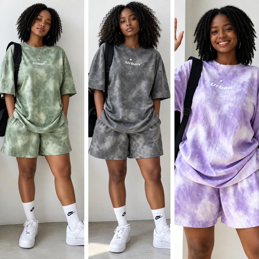Tie Dye Shorts Set
