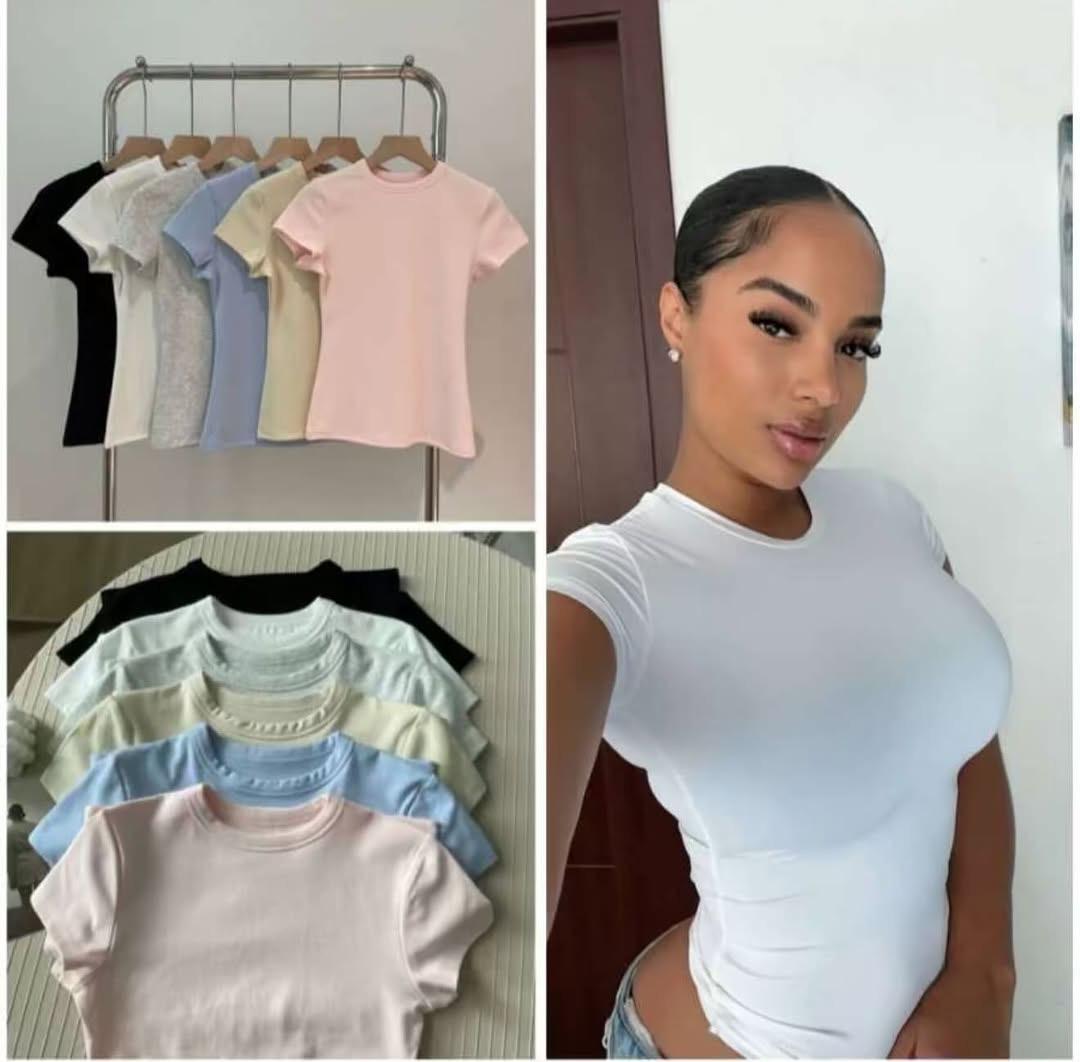 White Fitted Short Sleeve T-Shirt