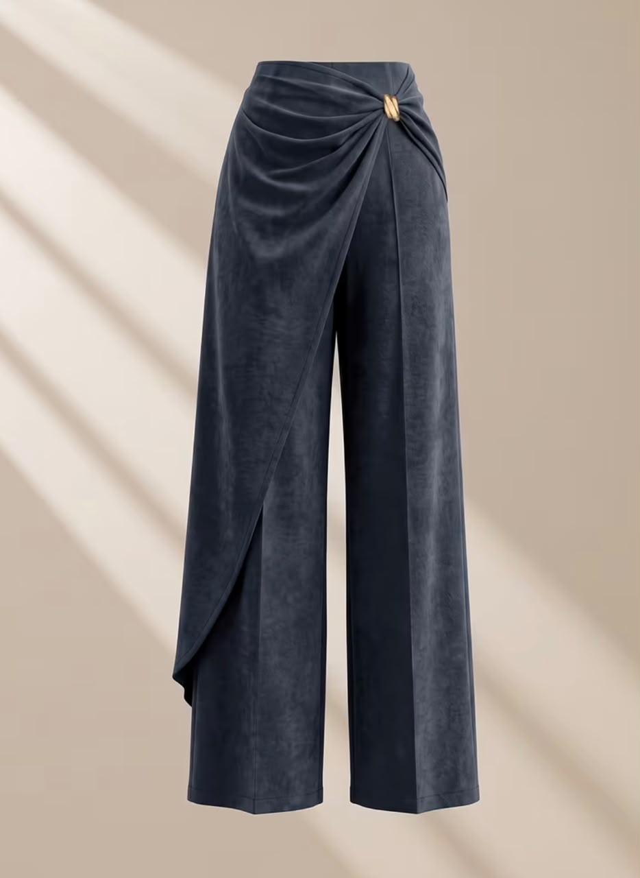 Twist Waist Wide Leg Pants
