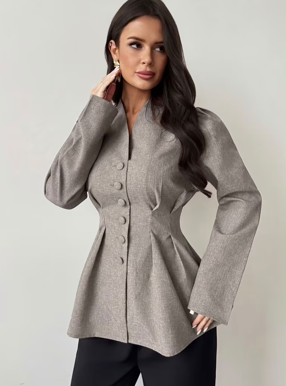 Sculpted Waist Blazer