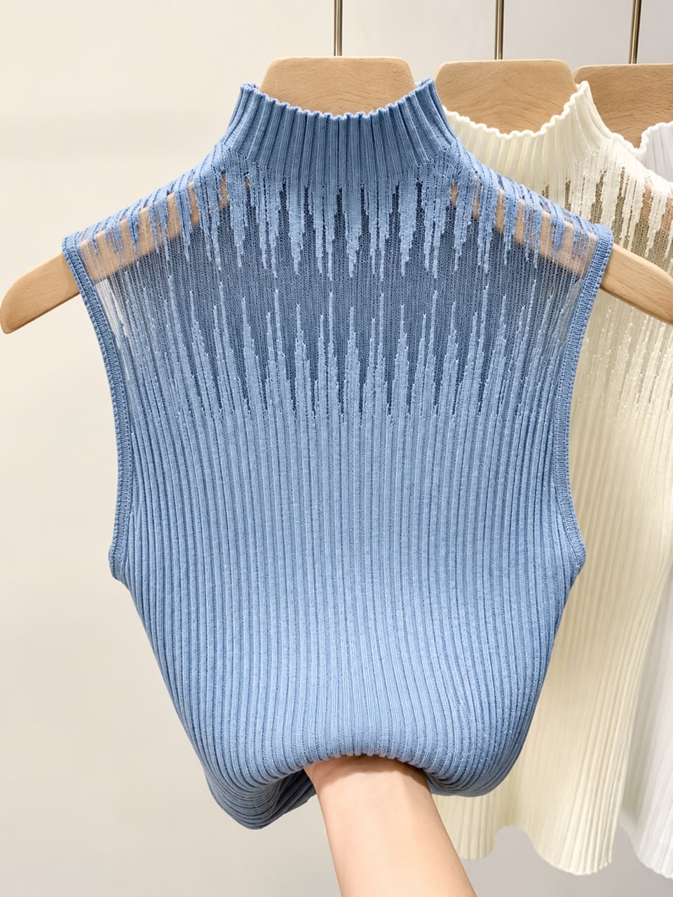 Sheer Knit Sleeveless Top