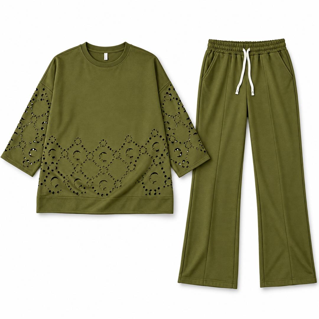 Men's Laser Cut Two Piece Set