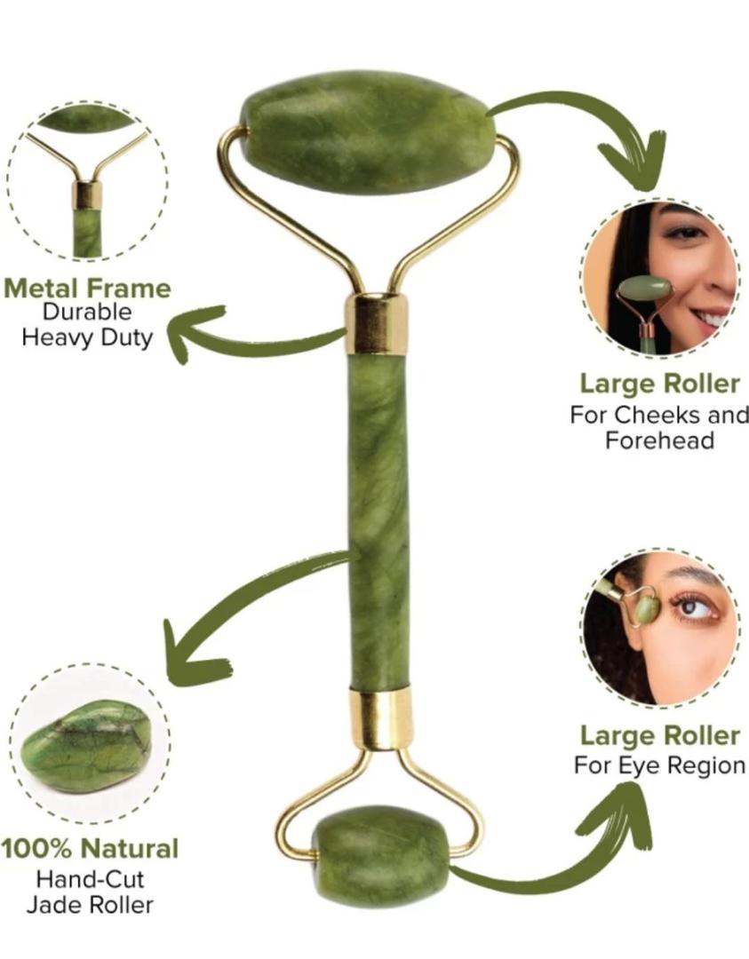 Jade Facial Roller and Gua Sha Set