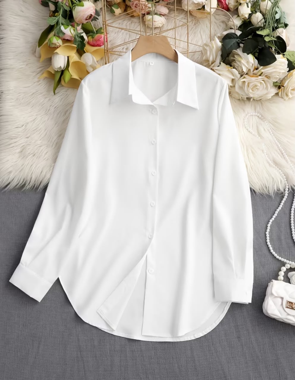 White Oversized Button Shirt