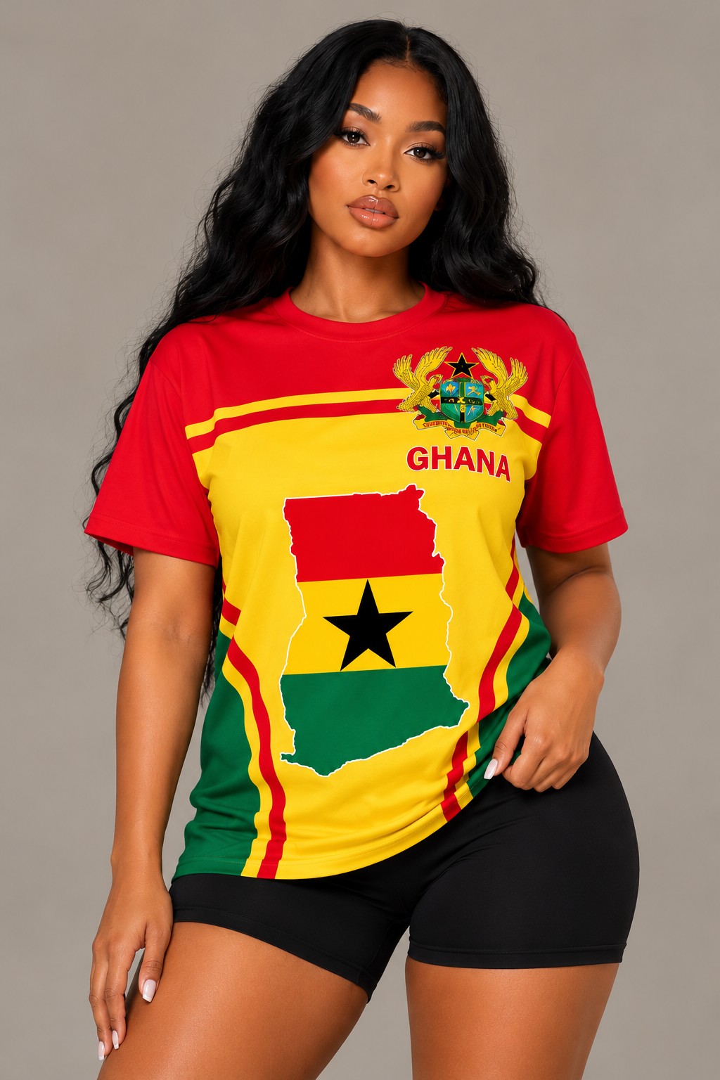 Unisex Ghana Patriotic Multicolor T-shirt
