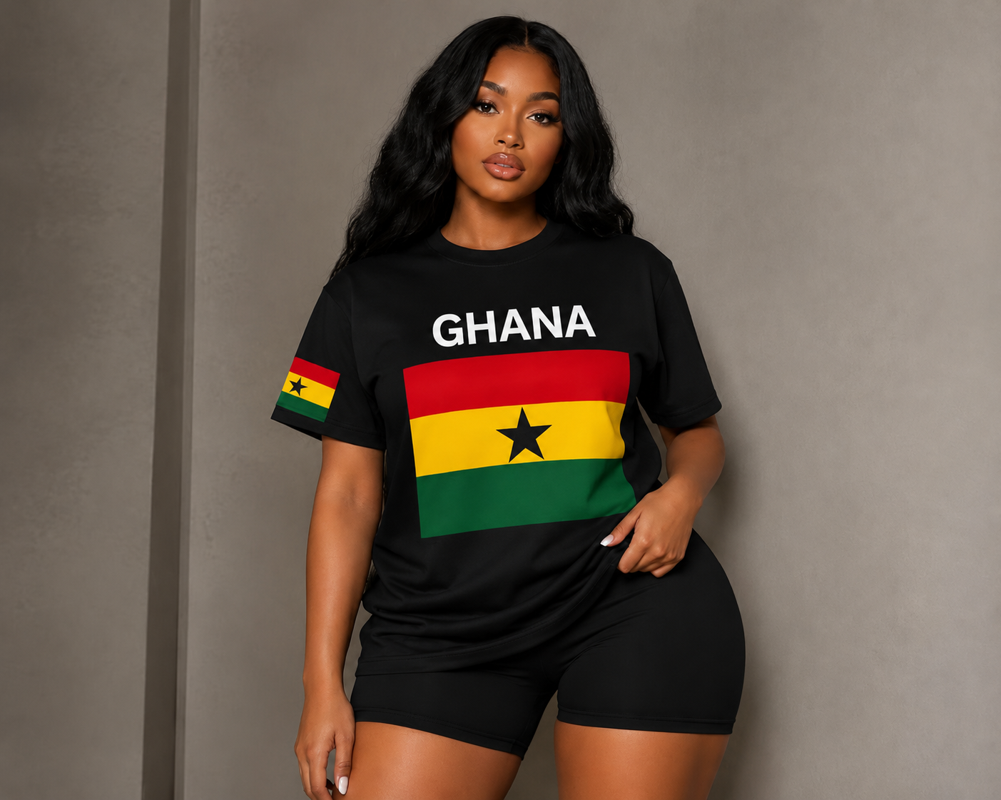 Black Ghana Flag T-Shirt