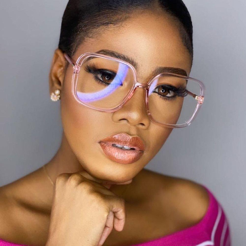 Pink Oversized Square Glasses