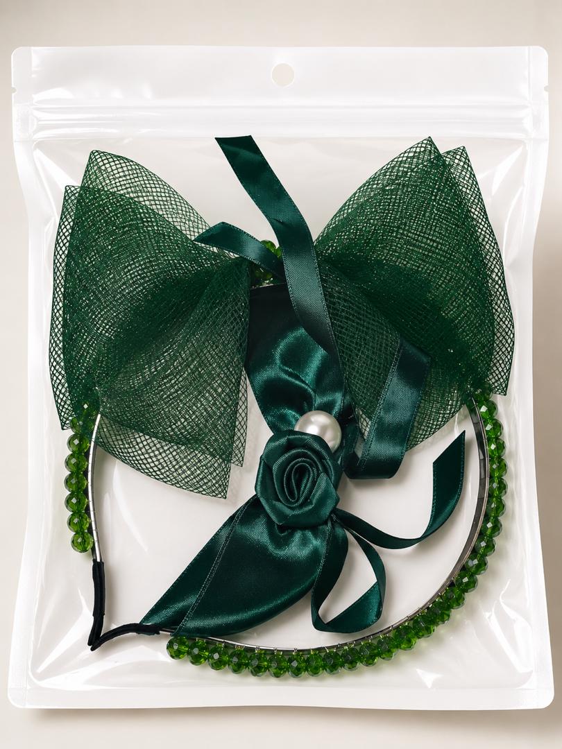 Emerald Fascinator Headband Set