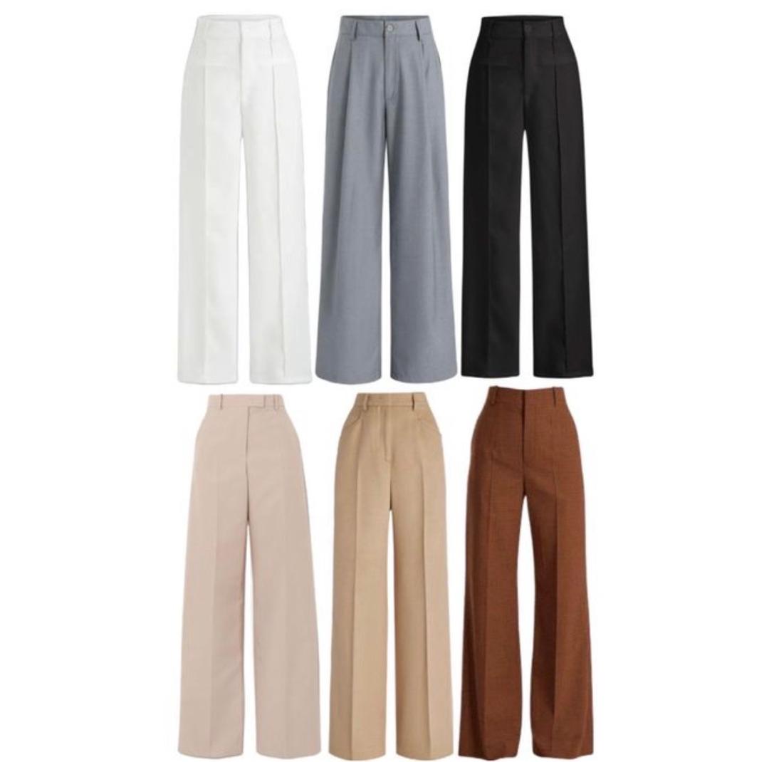 High-Waist Wide-Leg Trousers