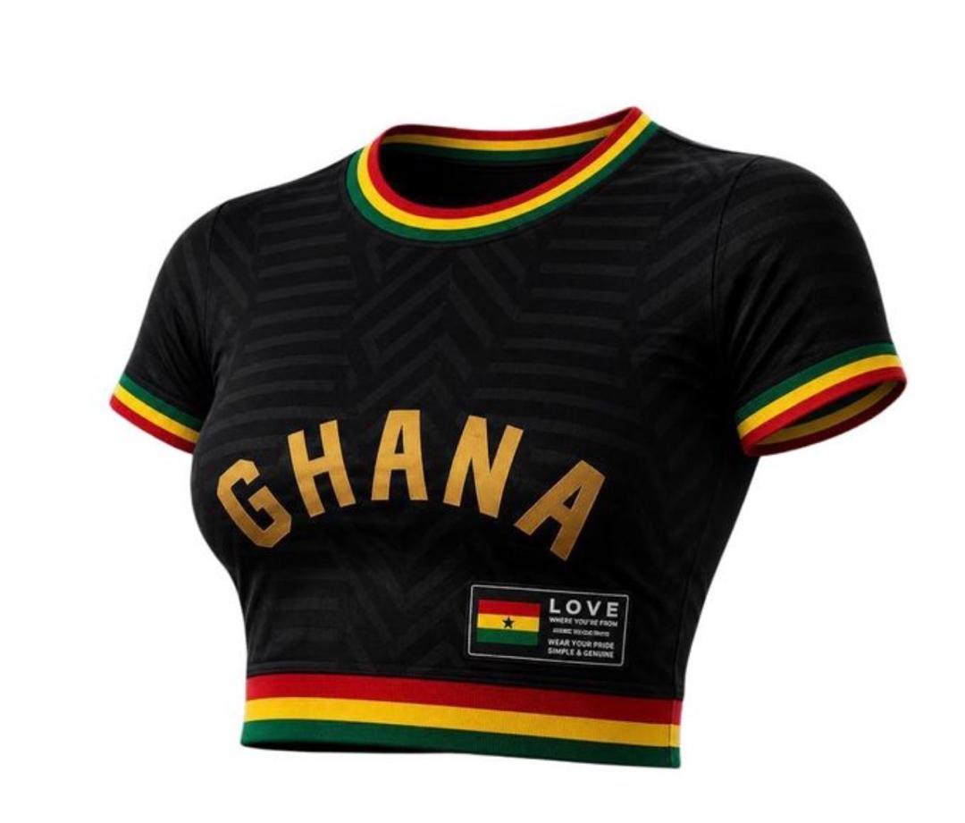 Black Ghana Crop Jersey