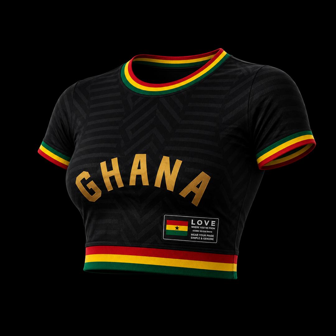 Black Ghana Crop Jersey