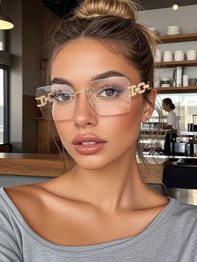Clear Oversized Optical Glasses
