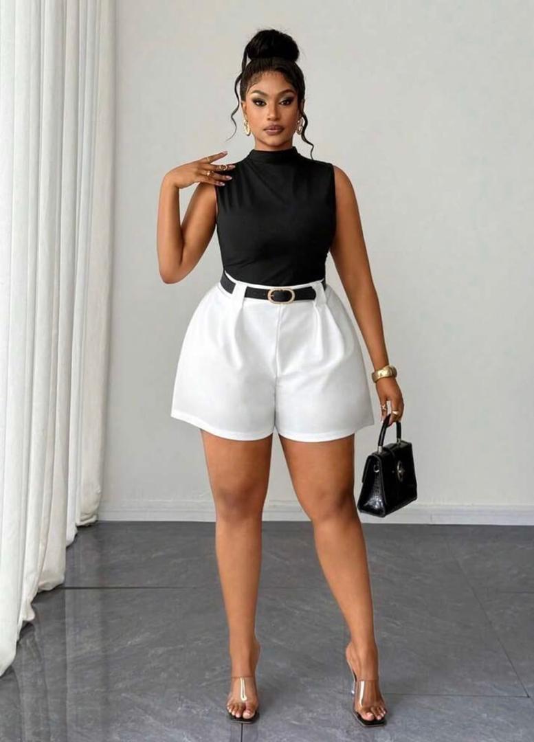 White Tailored Shorts