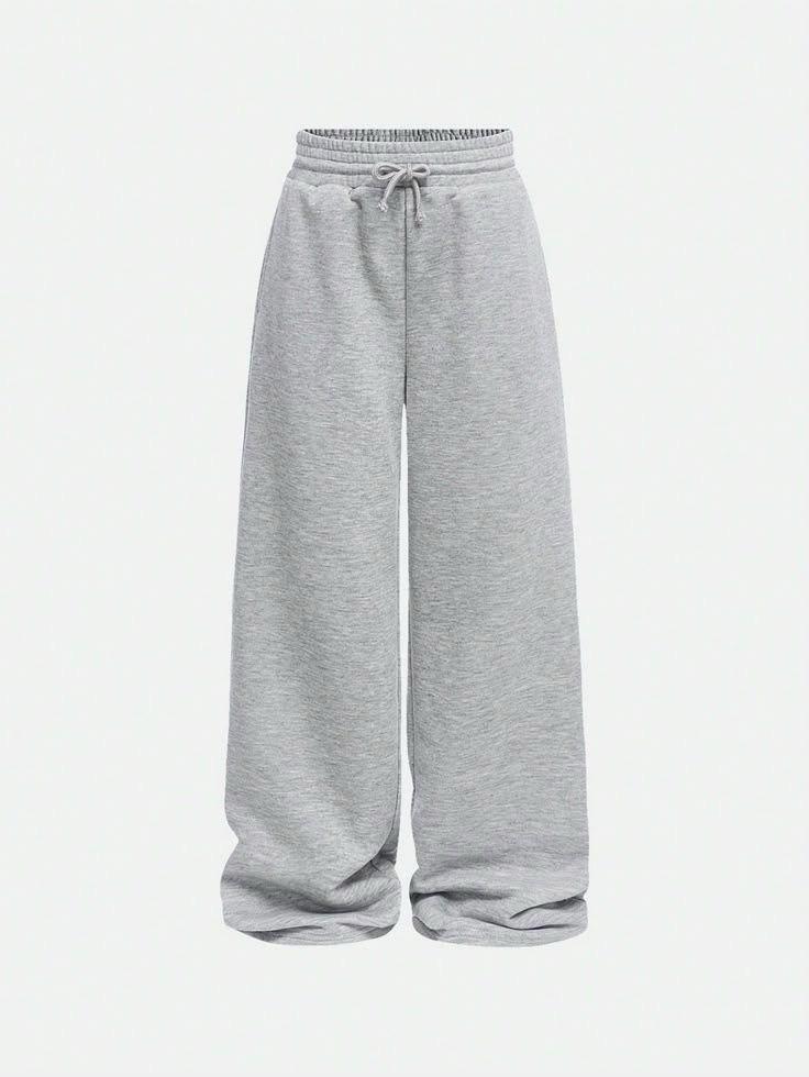 Grey Wide-Leg Sweatpants