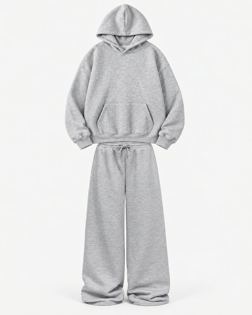 Grey Hoodie Jogger Set