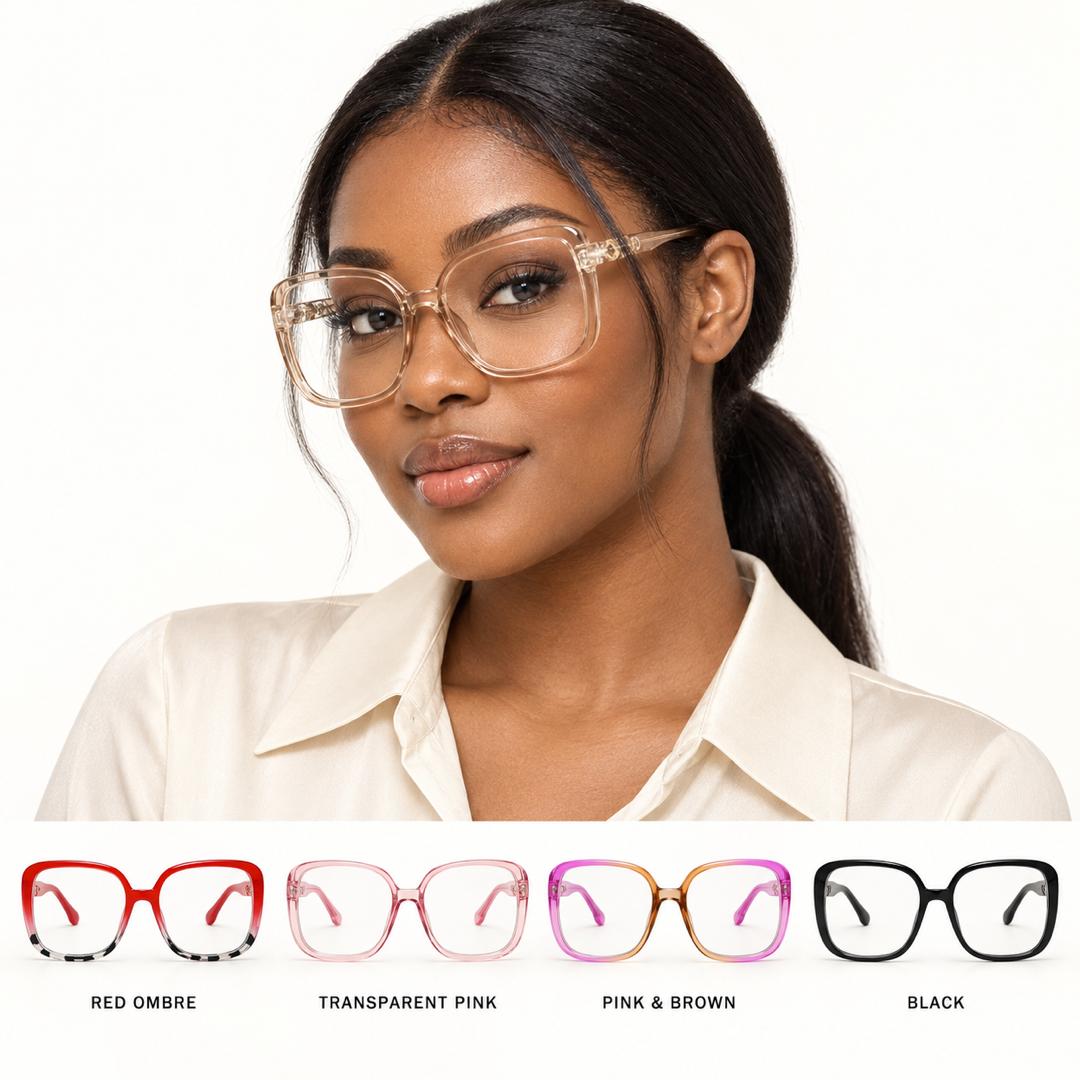 Clear Frame Optical Glasses Set