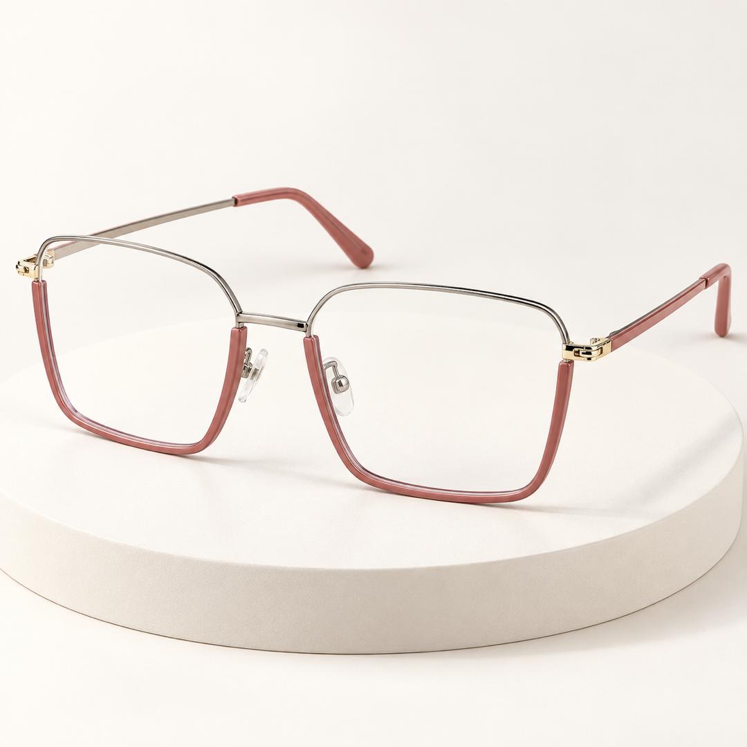 Rose Gold Square Optical Glasses