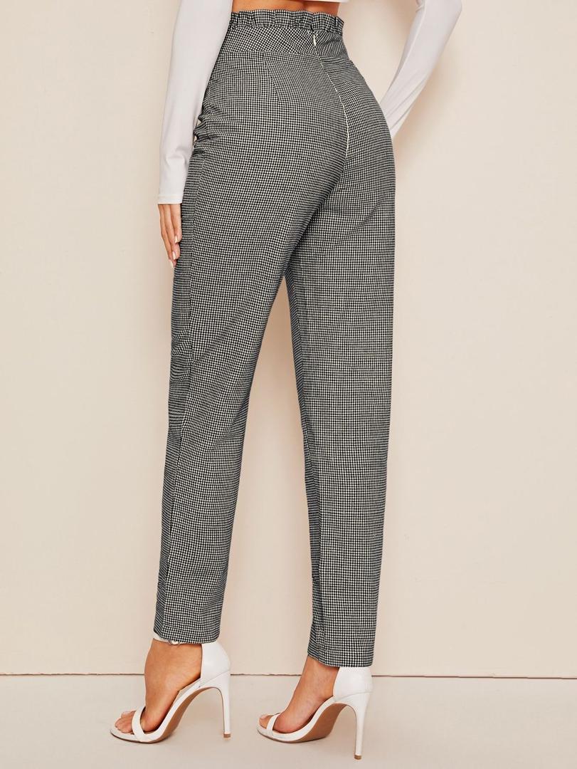 Grey Tailored Ankle Trousers