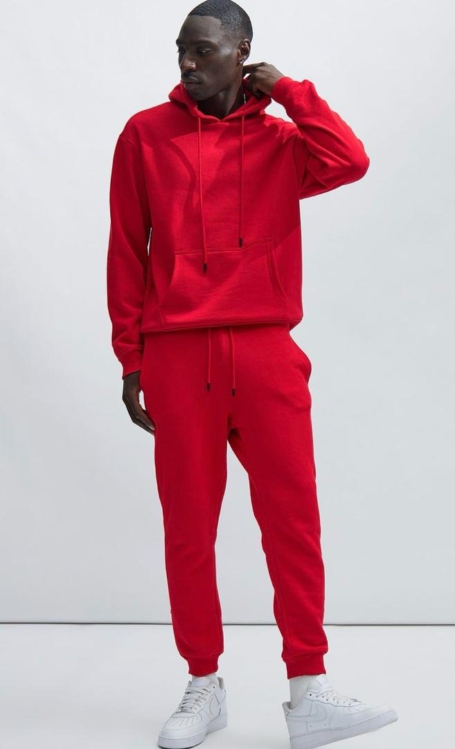 Red Hoodie Jogger Set