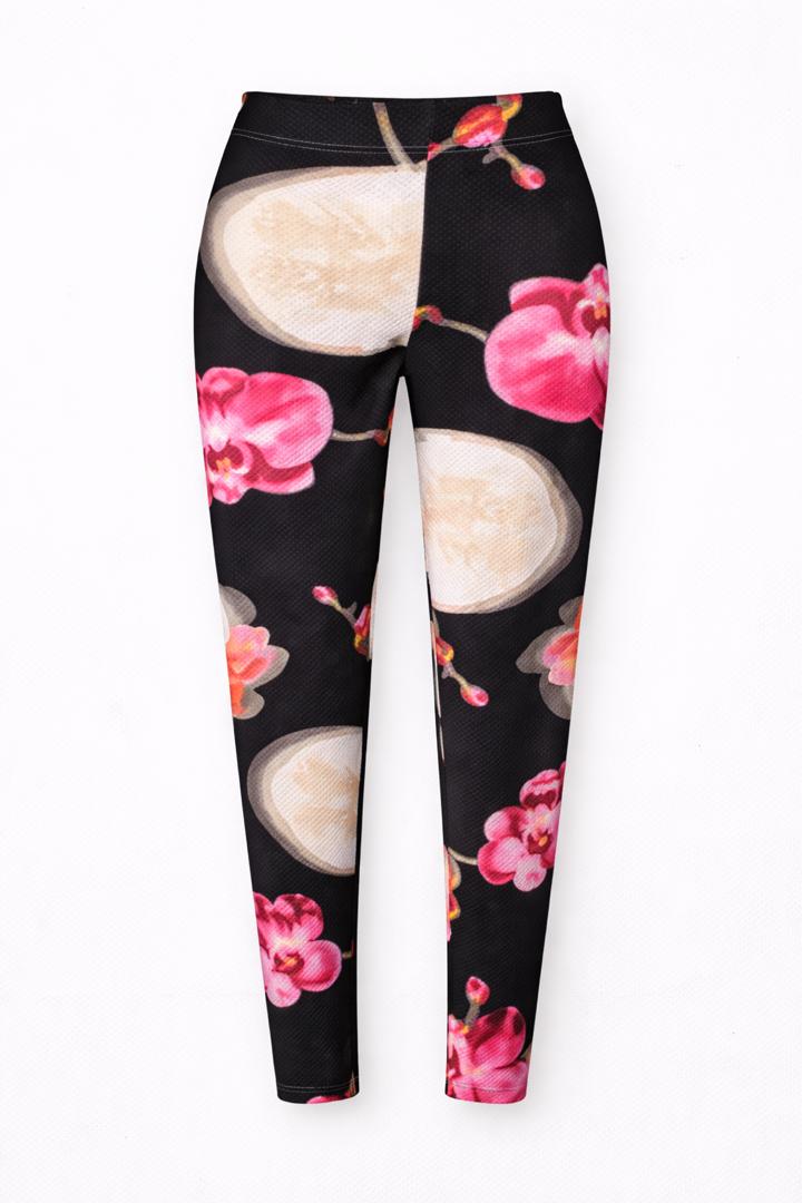 Black Floral Leggings