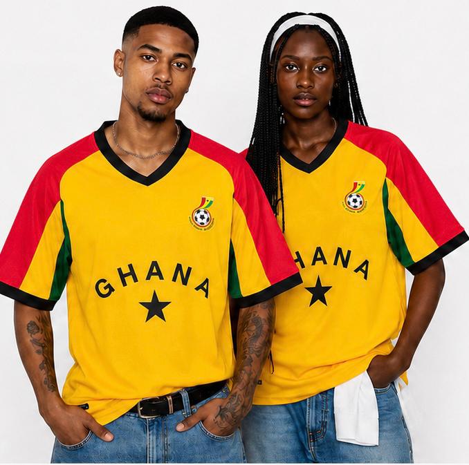 Yellow Ghana Football Jersey Outfit
