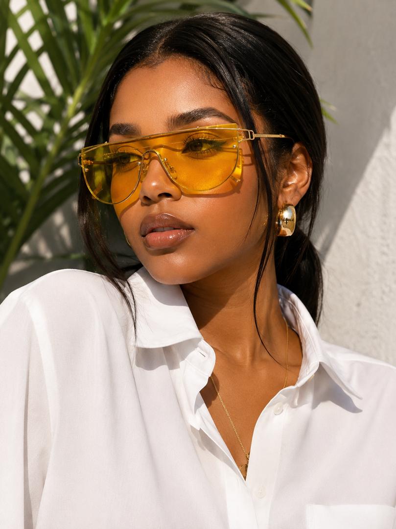 Yellow Shield Sunglasses